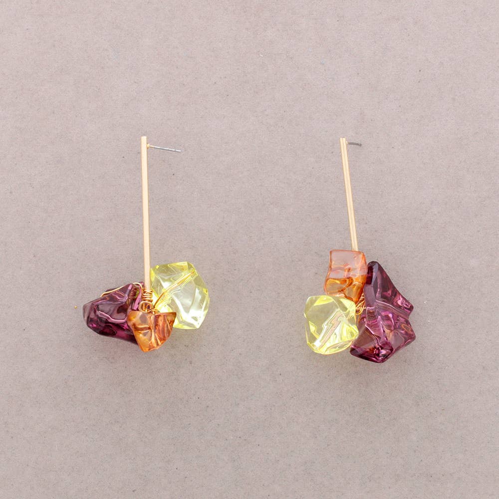 Pendientes Colgantes Colores Resina