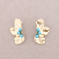 Pendientes Media Flor Cuentas