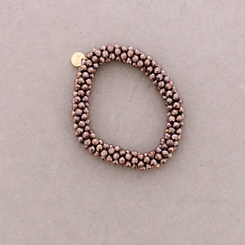 Pulsera Elastica Cristales Facetados 4mm (B)