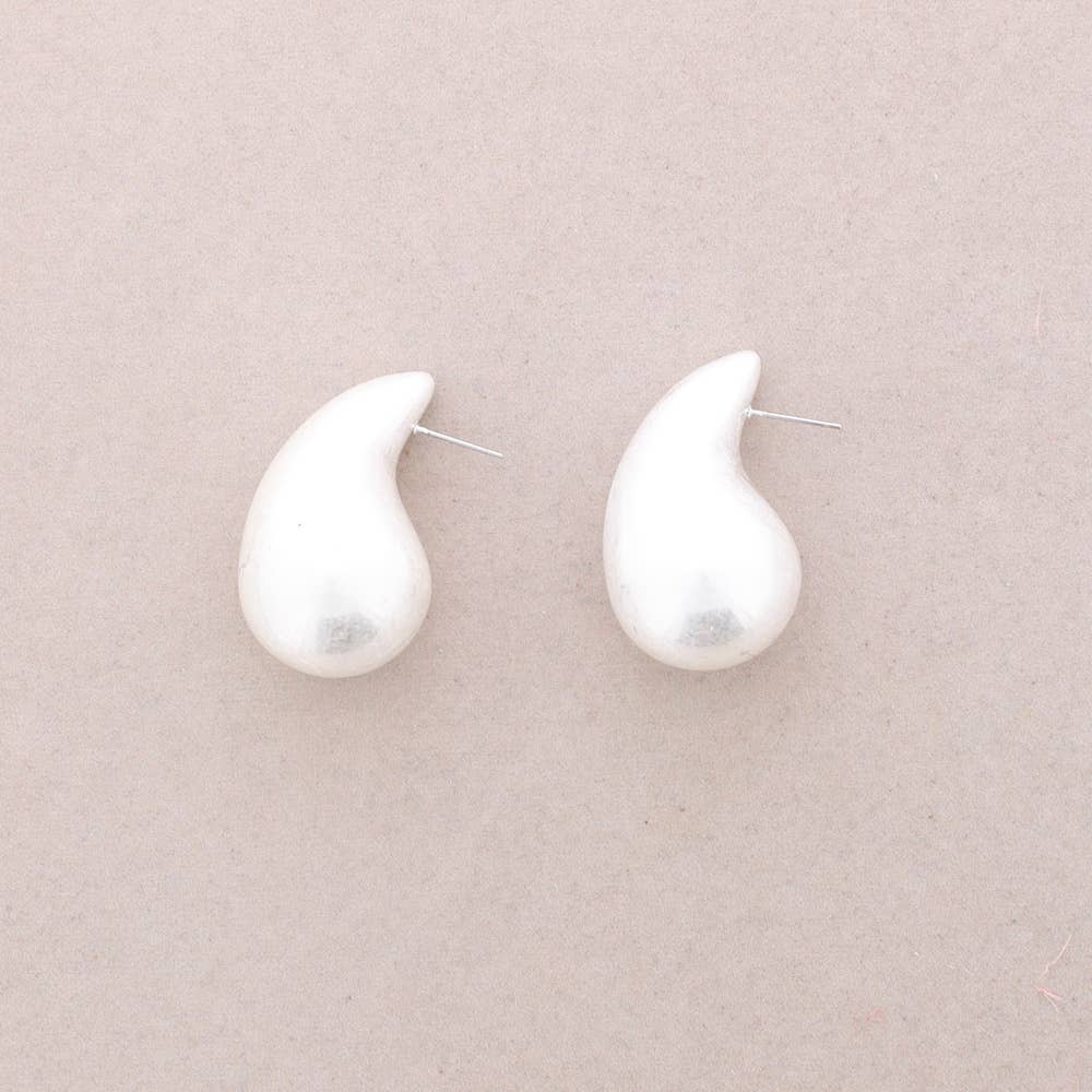 Pendientes Presion Gota Grande Metalica