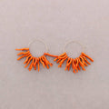 Pendientes Aro Colgantes Corales Resina