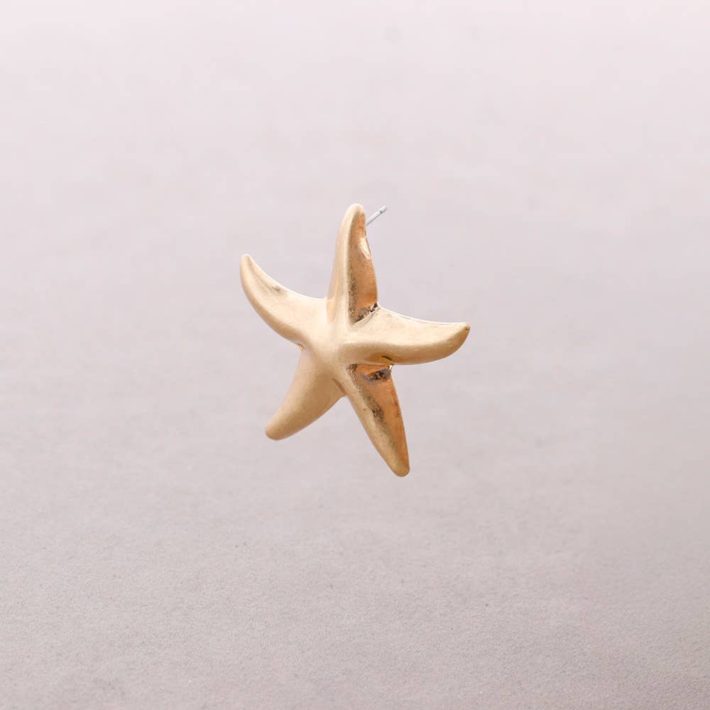 Pendientes Presion Estrella De Mar Metal