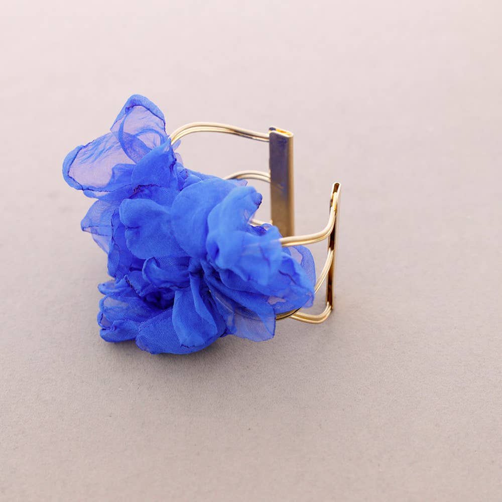 Pulsera Ajustable Flores Tela