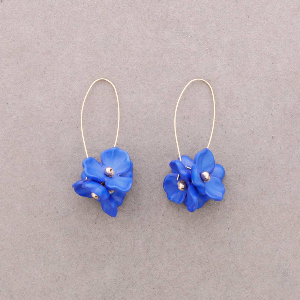 Pendientes Aro Flor Resina