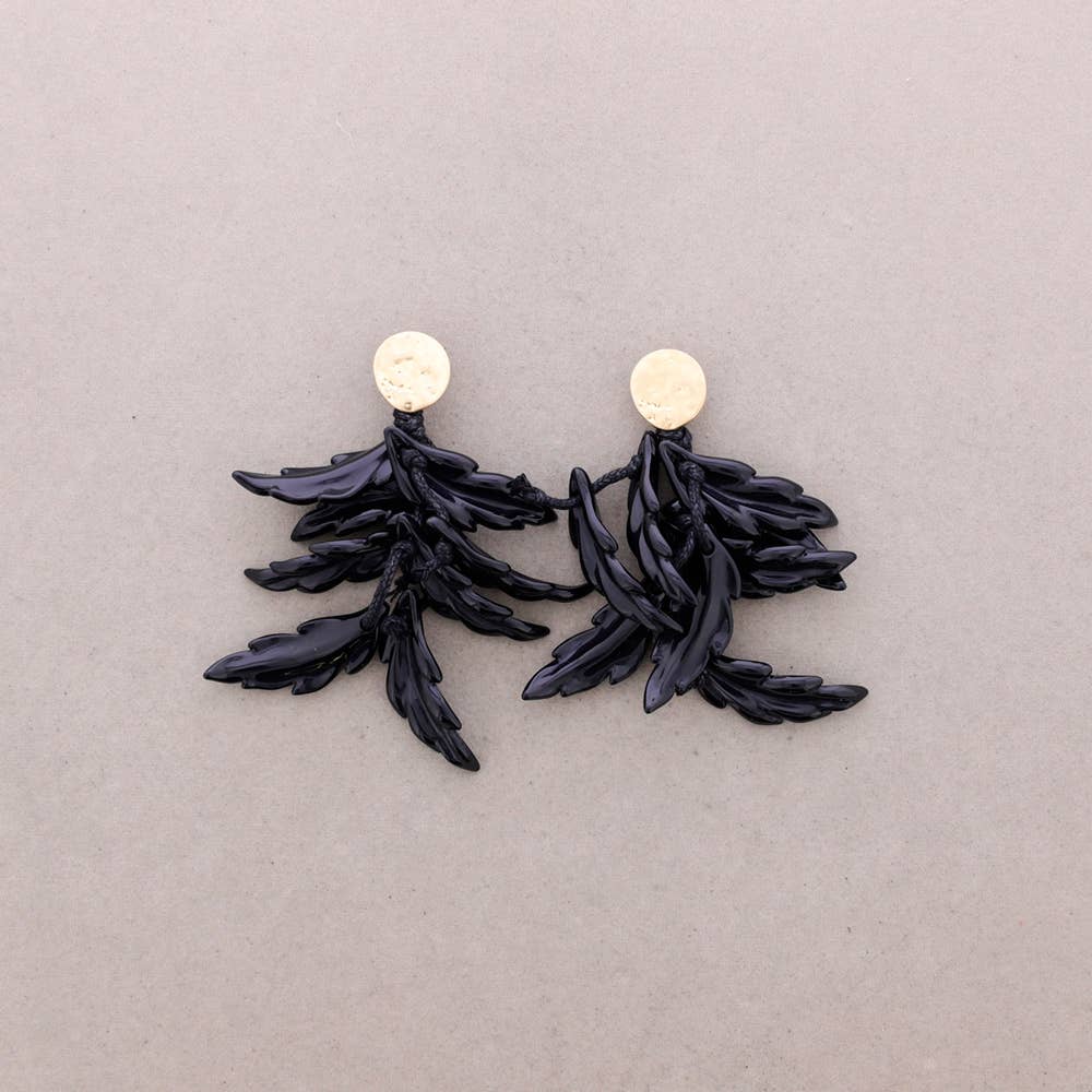 Pendientes Colgante Hojas Resina