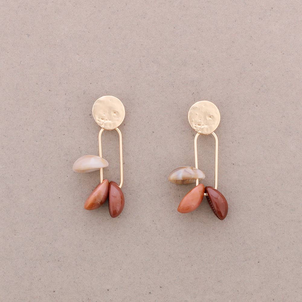 Pendientes Colgante Conchitas Resina