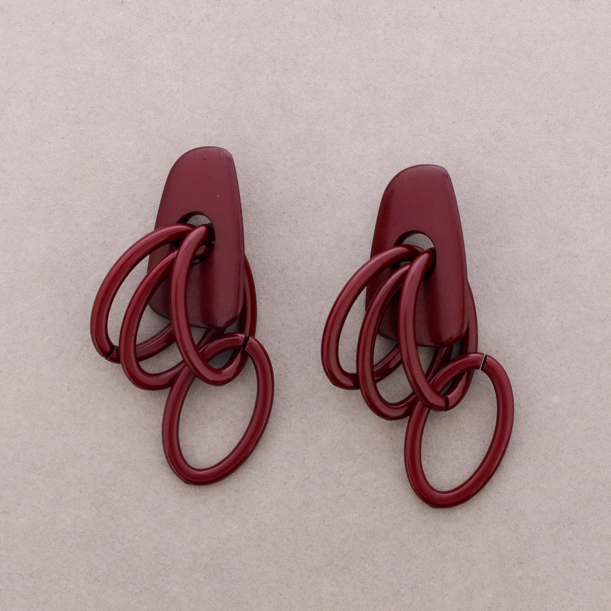Pendientes Eslabones Irregular Resina