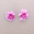 Pendientes Flor Tela Resina