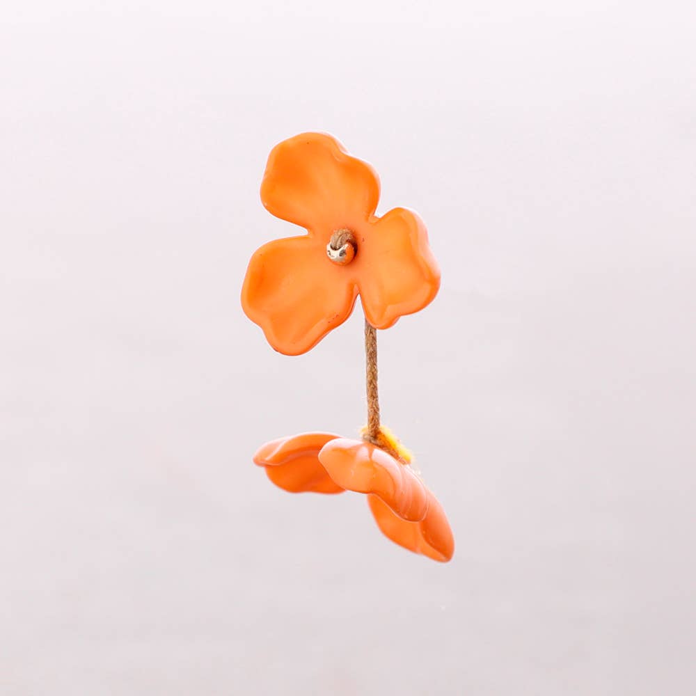 Pendientes Doble Flor Resina