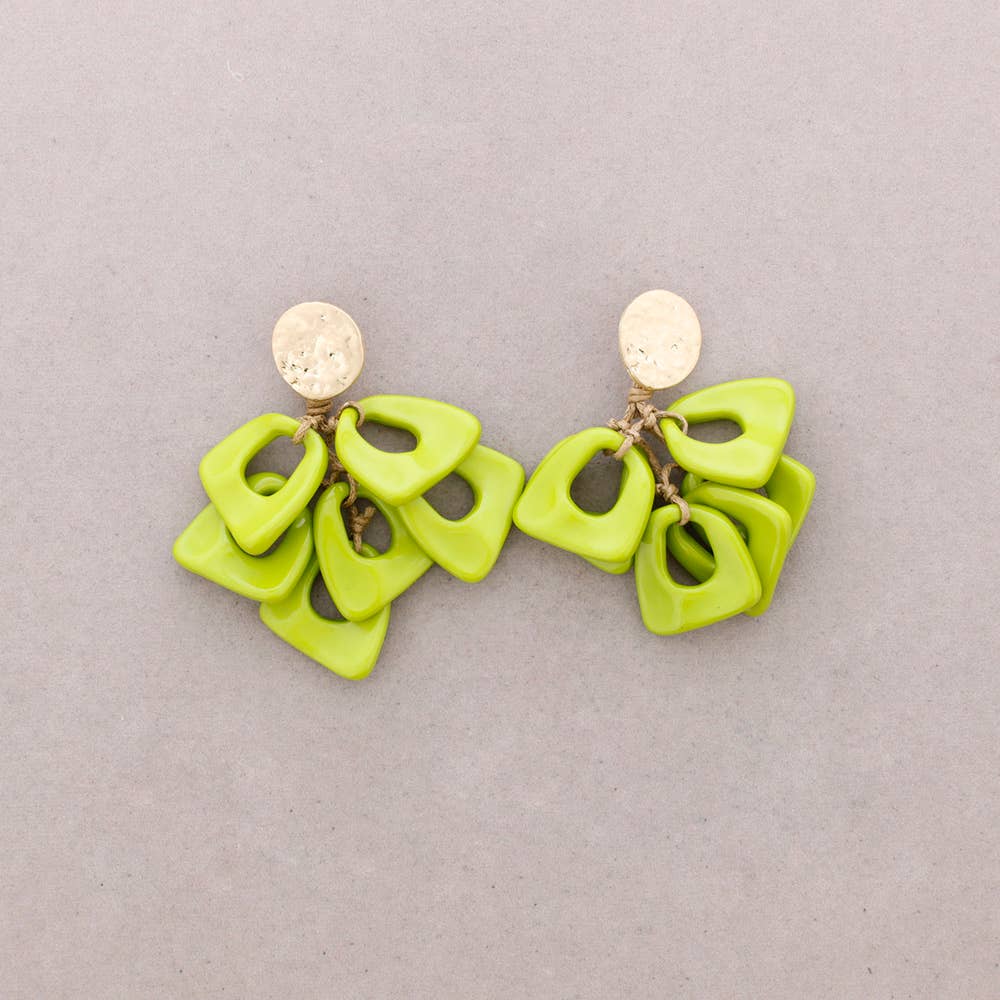 Pendientes Colgante Cuentas Resina