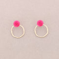 (B) Pendientes Cuenta Resina Aro Metal